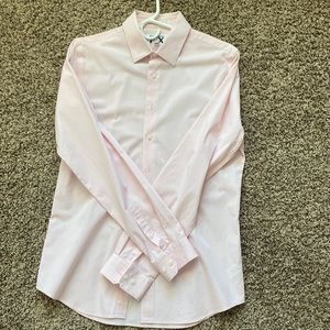 Express men dress shirt light pink
